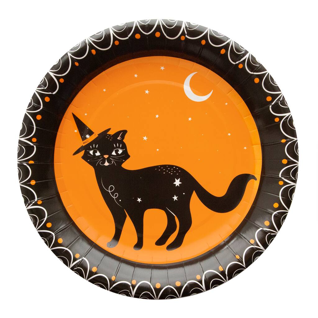9 Halloween Cat Paper Plates By Celebrate It 12ct Michaels